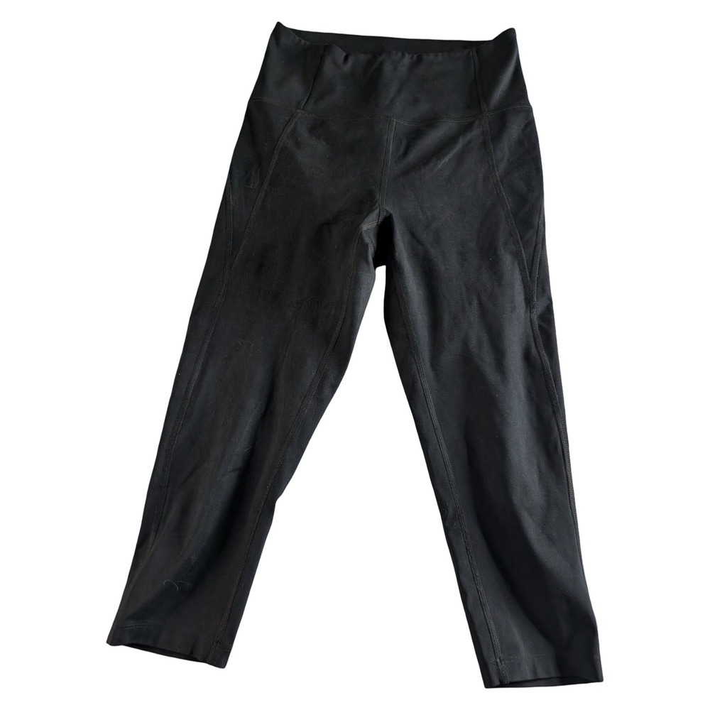 Girlfriend Collective Black Compression Crop Leggings #4012 Sustainable Size S